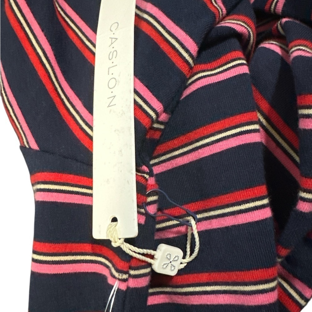 Caslon Striped Long Sleeve Blouse - Red and Blue - Picture 3 of 9